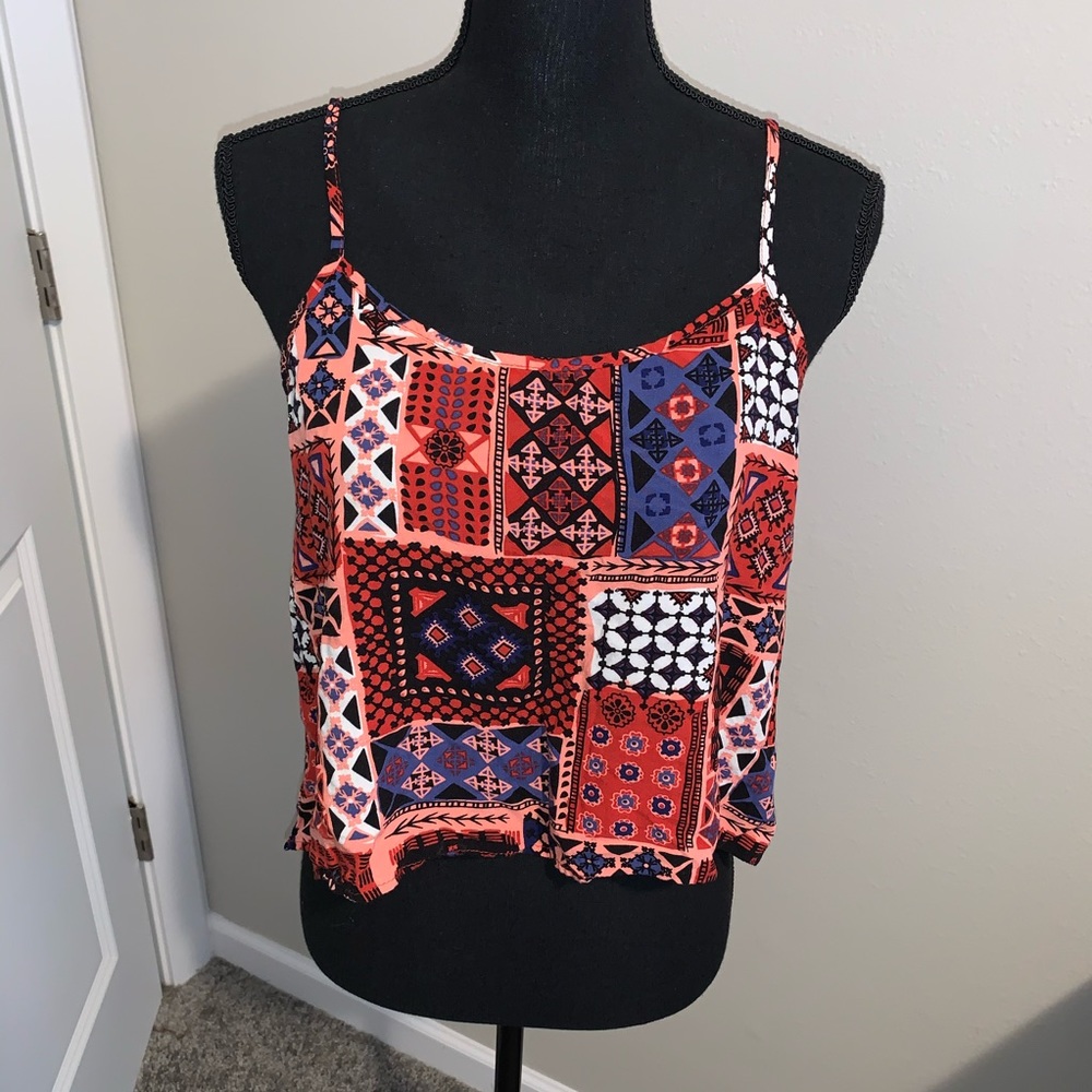 Print crop top by Mudd size medium